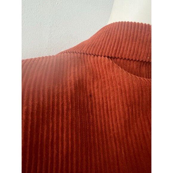Studio Suits Burnt Orange 4 Button Corduroy Blazer Retro Tailored Fall Jacket - Picture 10 of 16